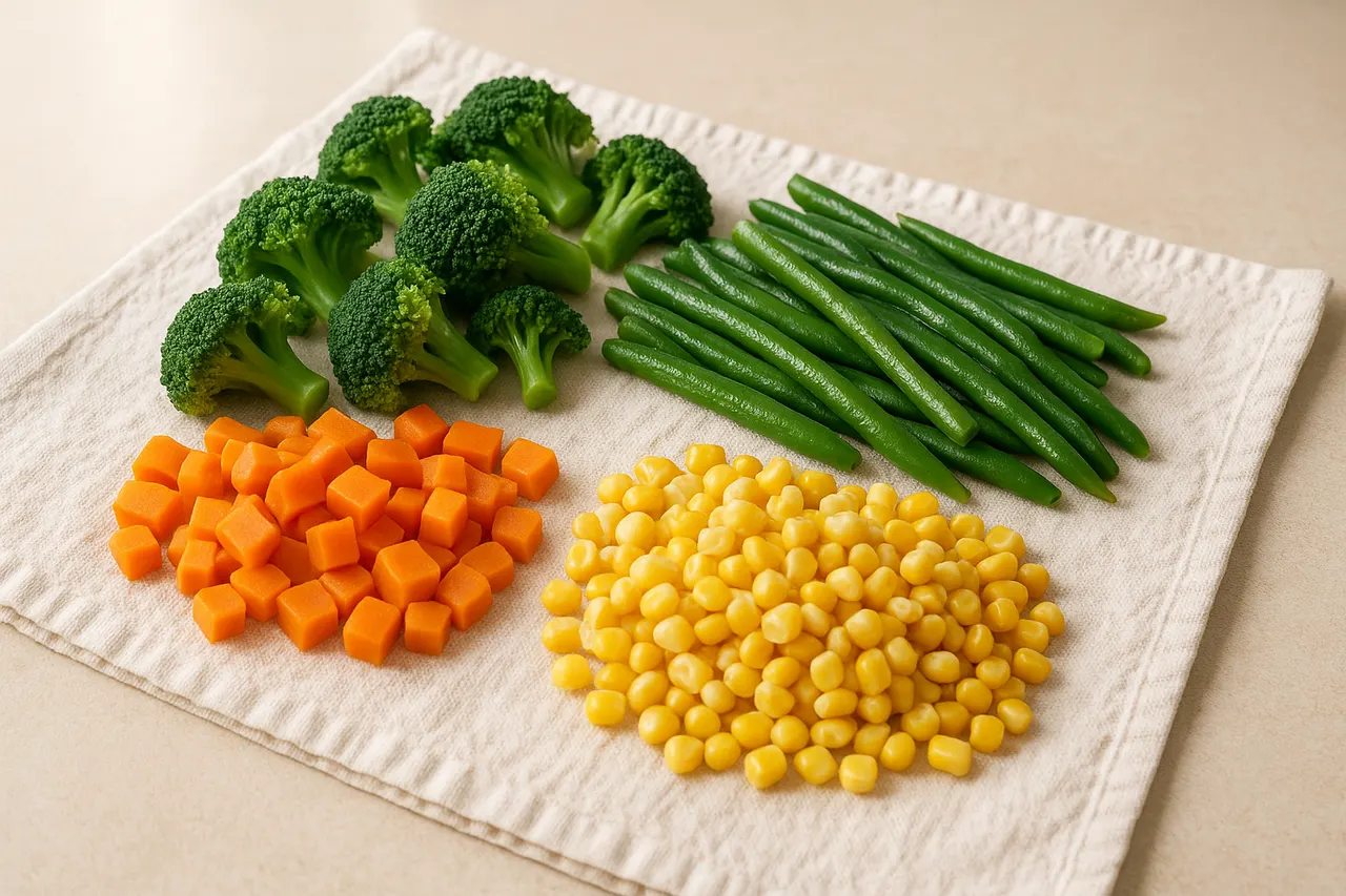 How to blanch and shock vegetables for bright color and texture — Step 7: Dry and store or serve