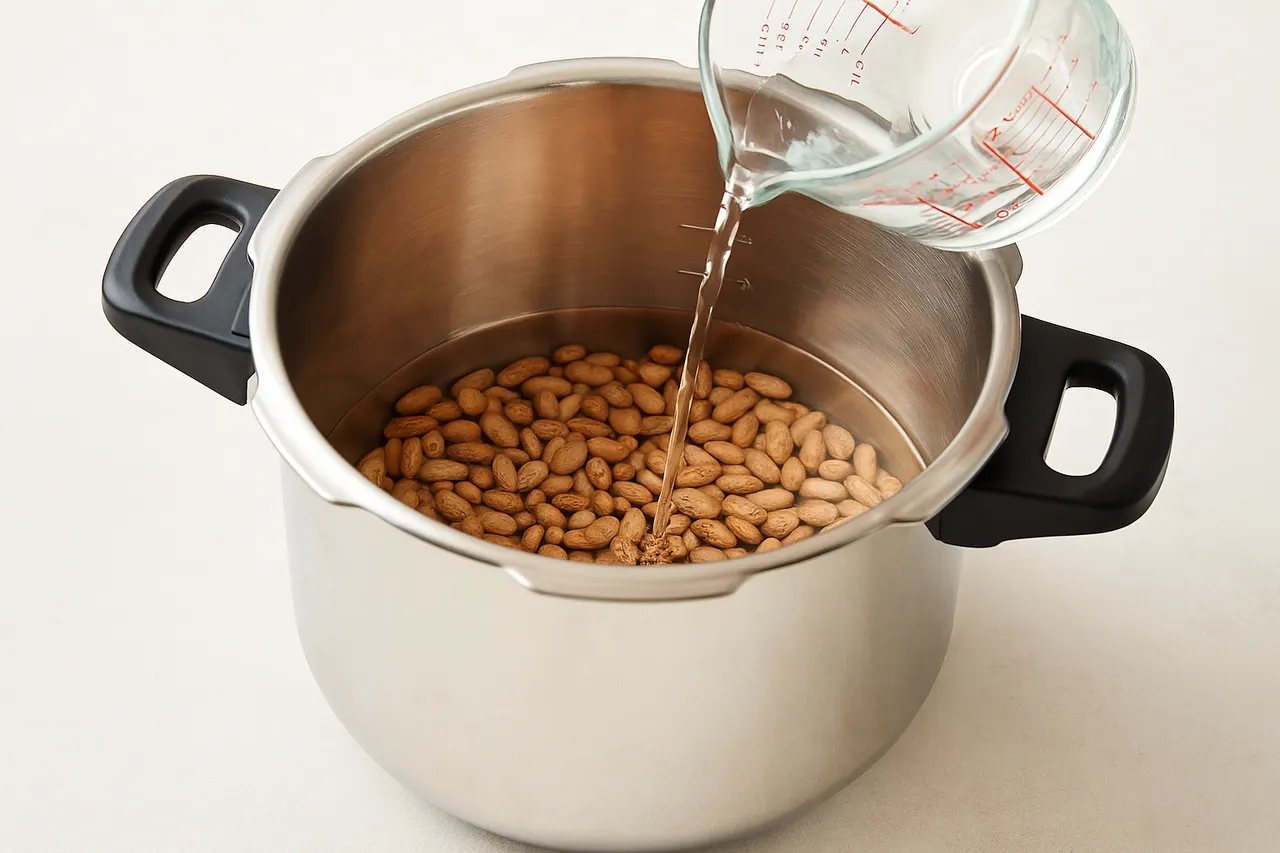 How to cook dried beans in a pressure cooker/Instant Pot — Step 3: Use correct liquid ratio