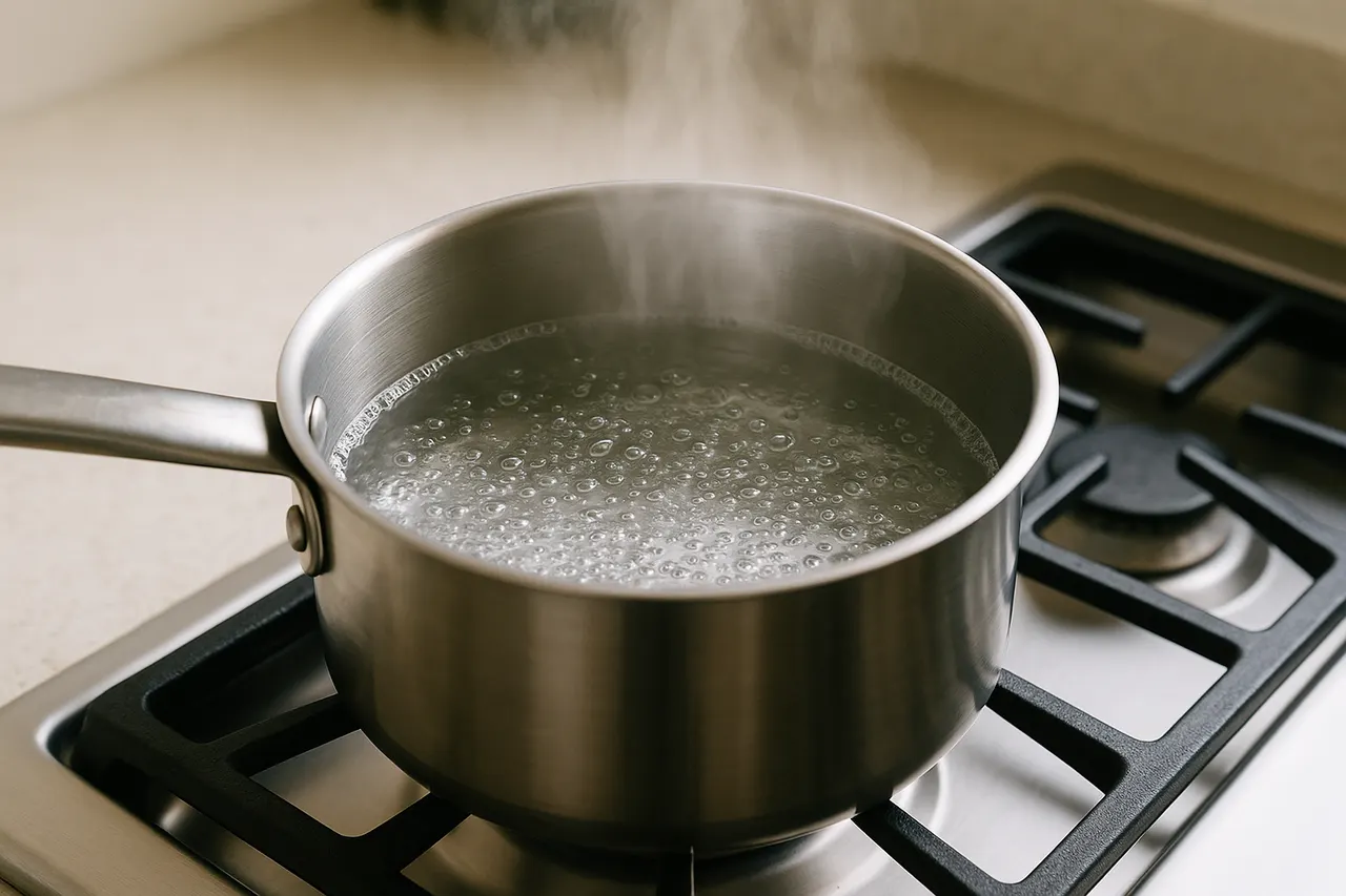 How to cook fluffy long-grain rice on the stovetop — Step 4: Bring to a gentle boil