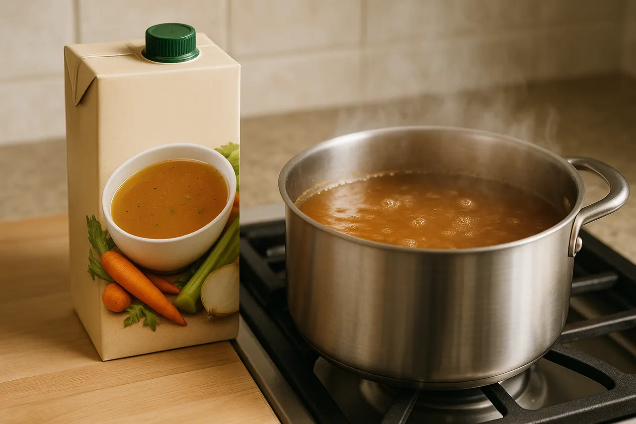 How to fix an oversalted soup or stew — Step 2: Add low-sodium broth