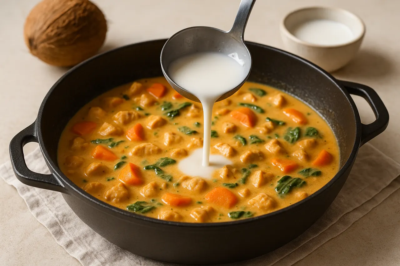 How to fix an oversalted soup or stew — Step 5: Add unsalted dairy or coconut