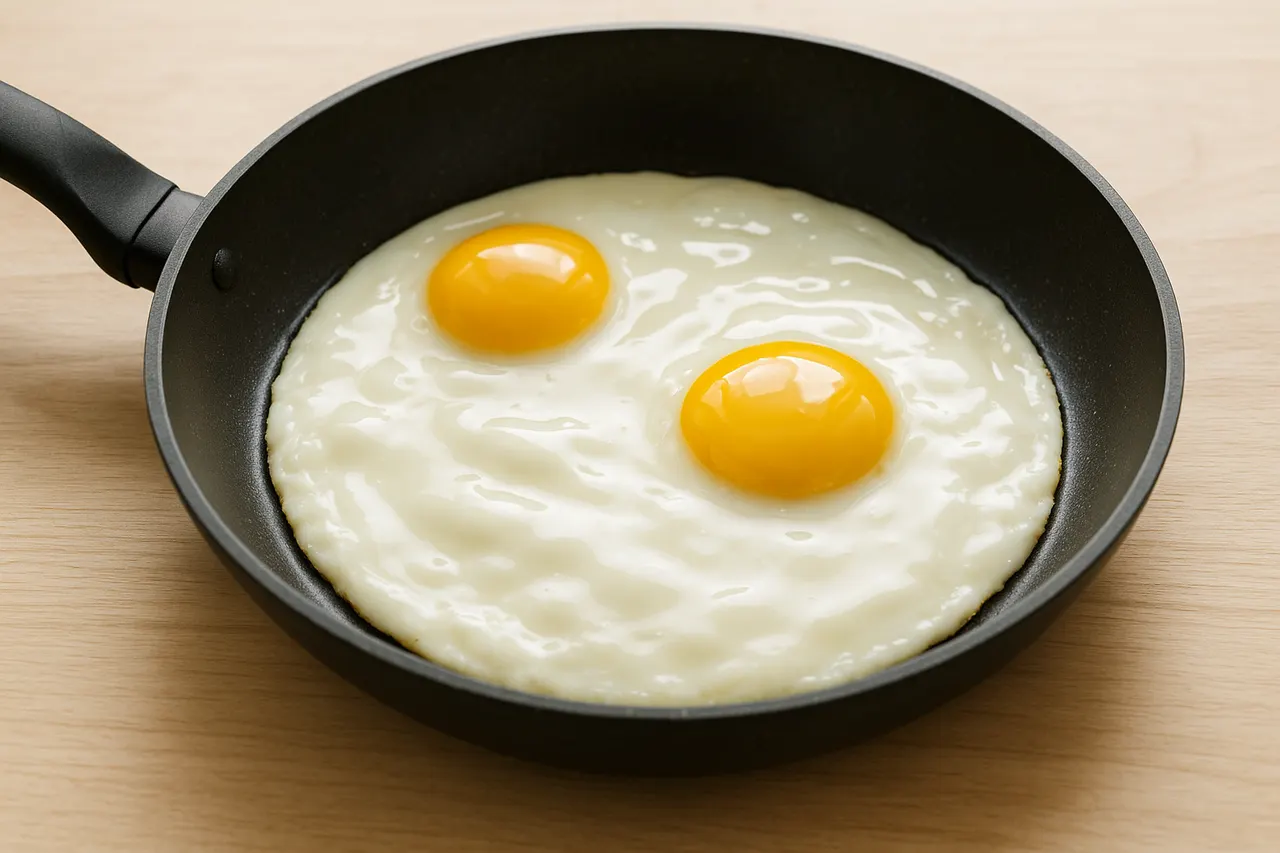 How to make a classic French omelette — Step 5: Let eggs set gently
