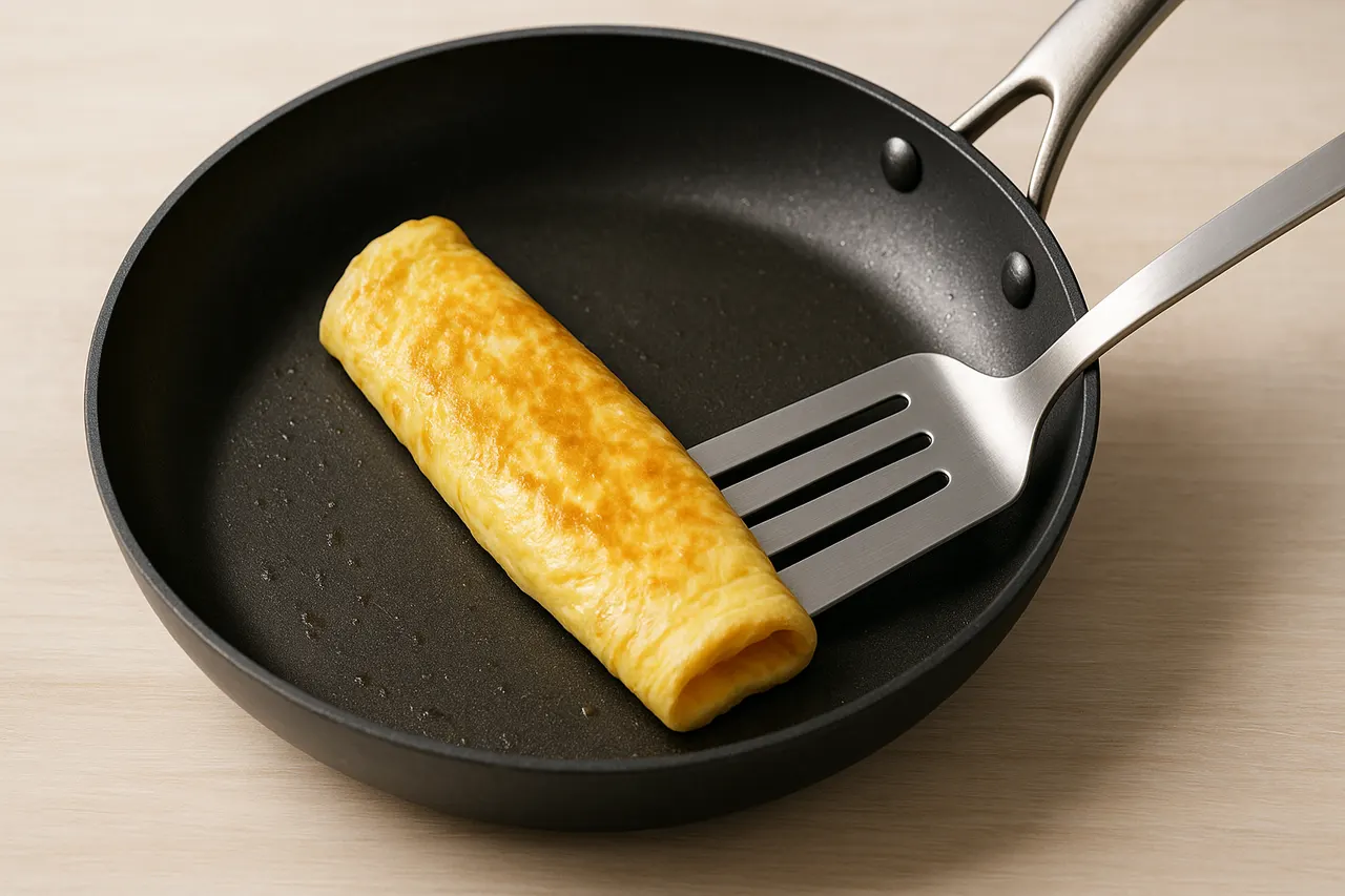 How to make a classic French omelette — Step 6: Shape and fold the omelette