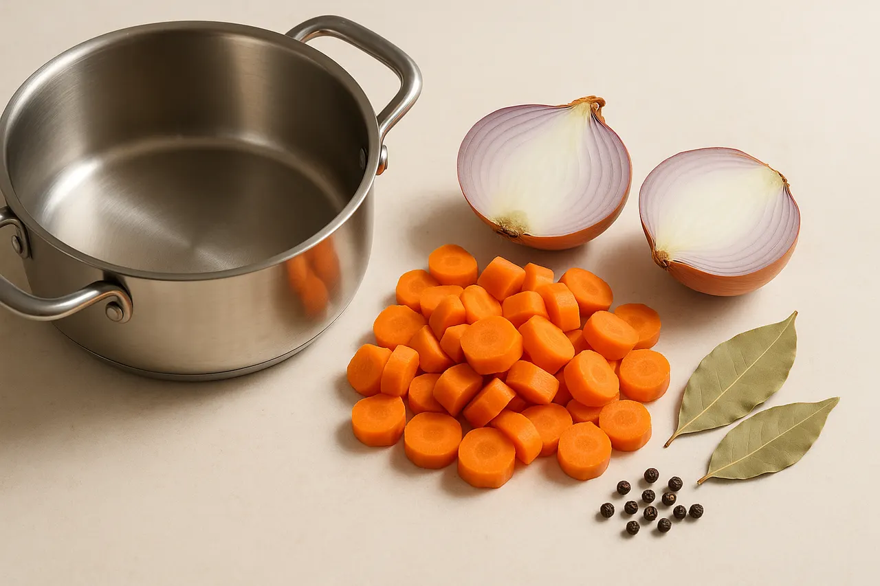 How to make vegetable or chicken stock from kitchen scraps — Step 5: Add aromatics and light seasoning