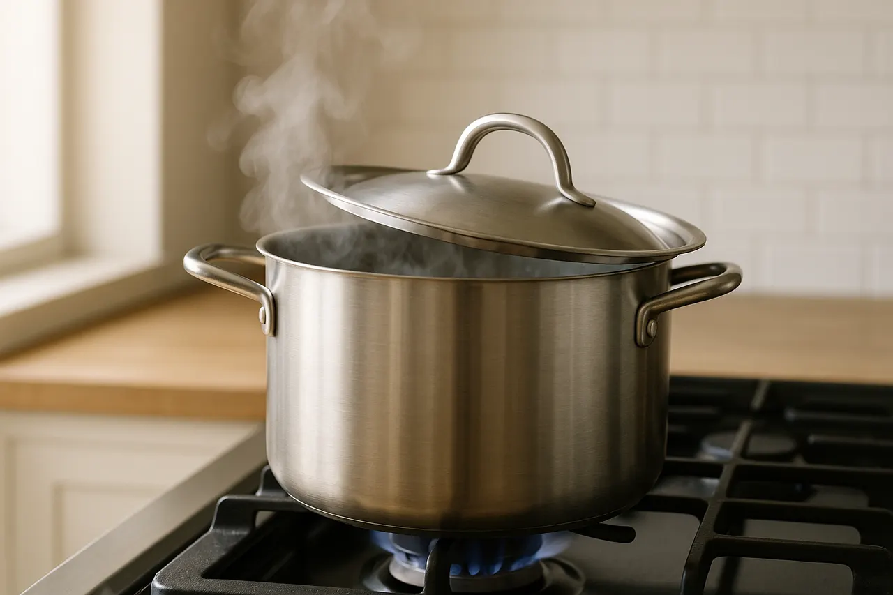 How to make vegetable or chicken stock from kitchen scraps — Step 6: Simmer gently for correct time