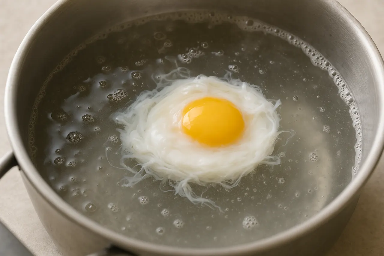 How to poach an egg with a runny yolk — Step 6: Cook 3 minutes for runny yolk