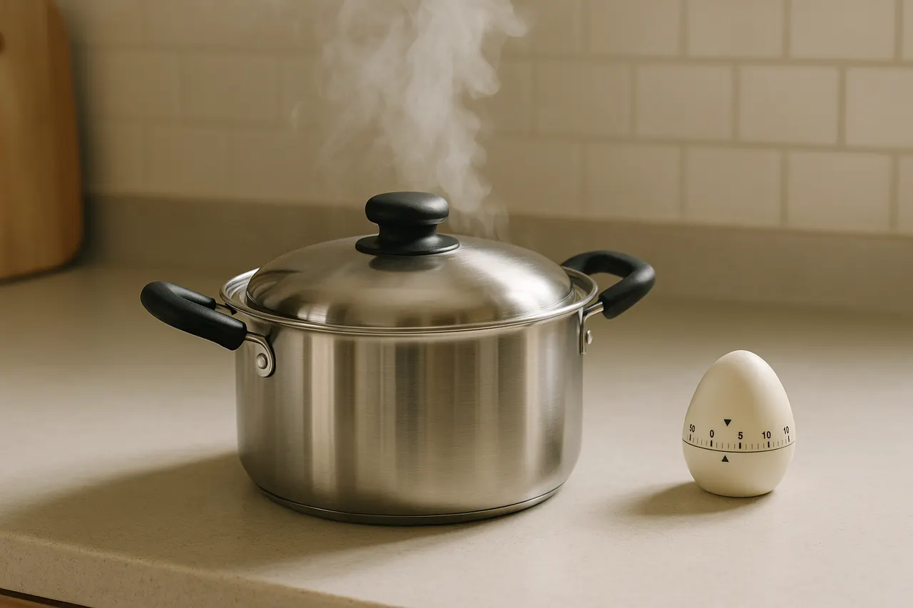 How to prevent rice from sticking to the pot — Step 7: Steam with minimal lid lifting