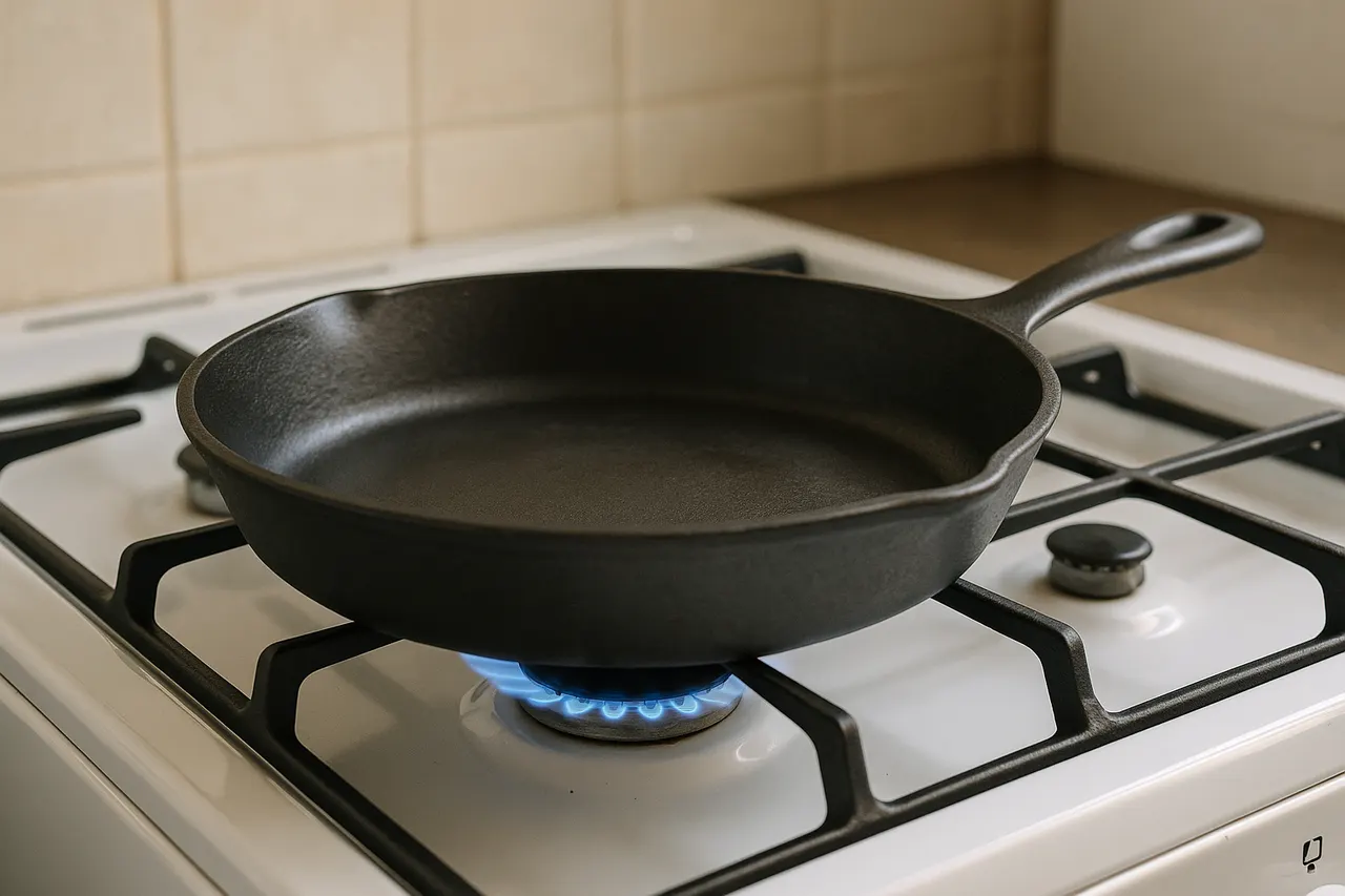 How to reheat pizza so the crust stays crispy — Step 2: Preheat a skillet or frying pan