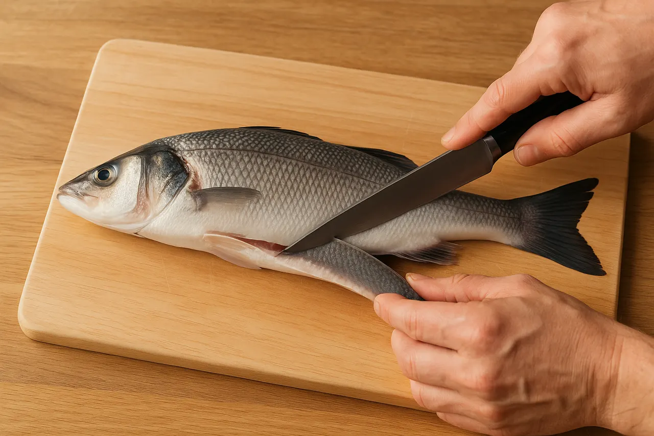 How to scale and fillet a whole fish — Step 5: Make the initial fillet cut