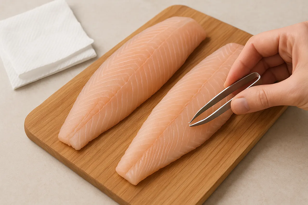 How to scale and fillet a whole fish — Step 8: Trim and rinse final fillets