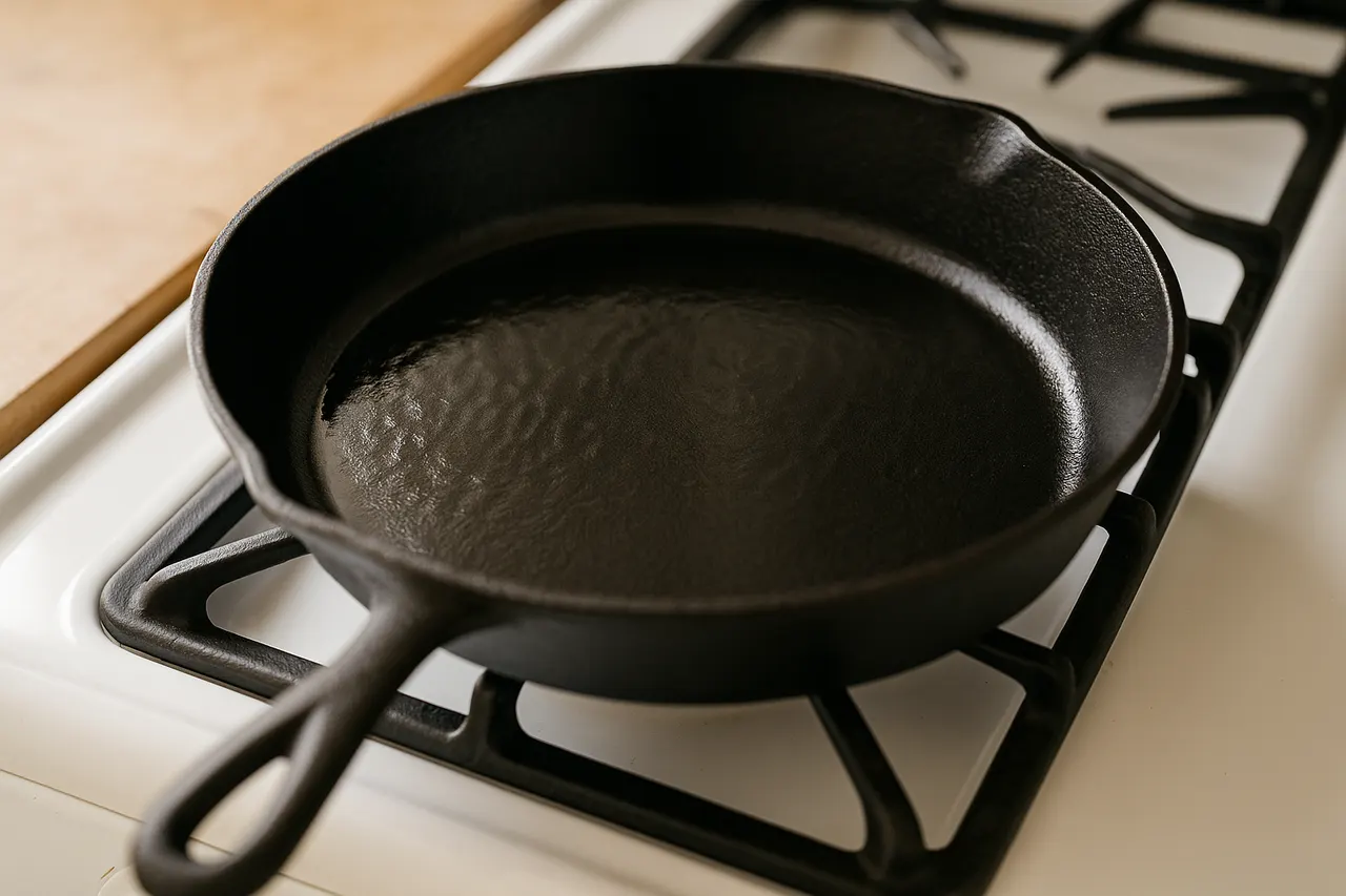 How to sear a steak to get a perfect crust — Step 4: Preheat a heavy pan until smoking