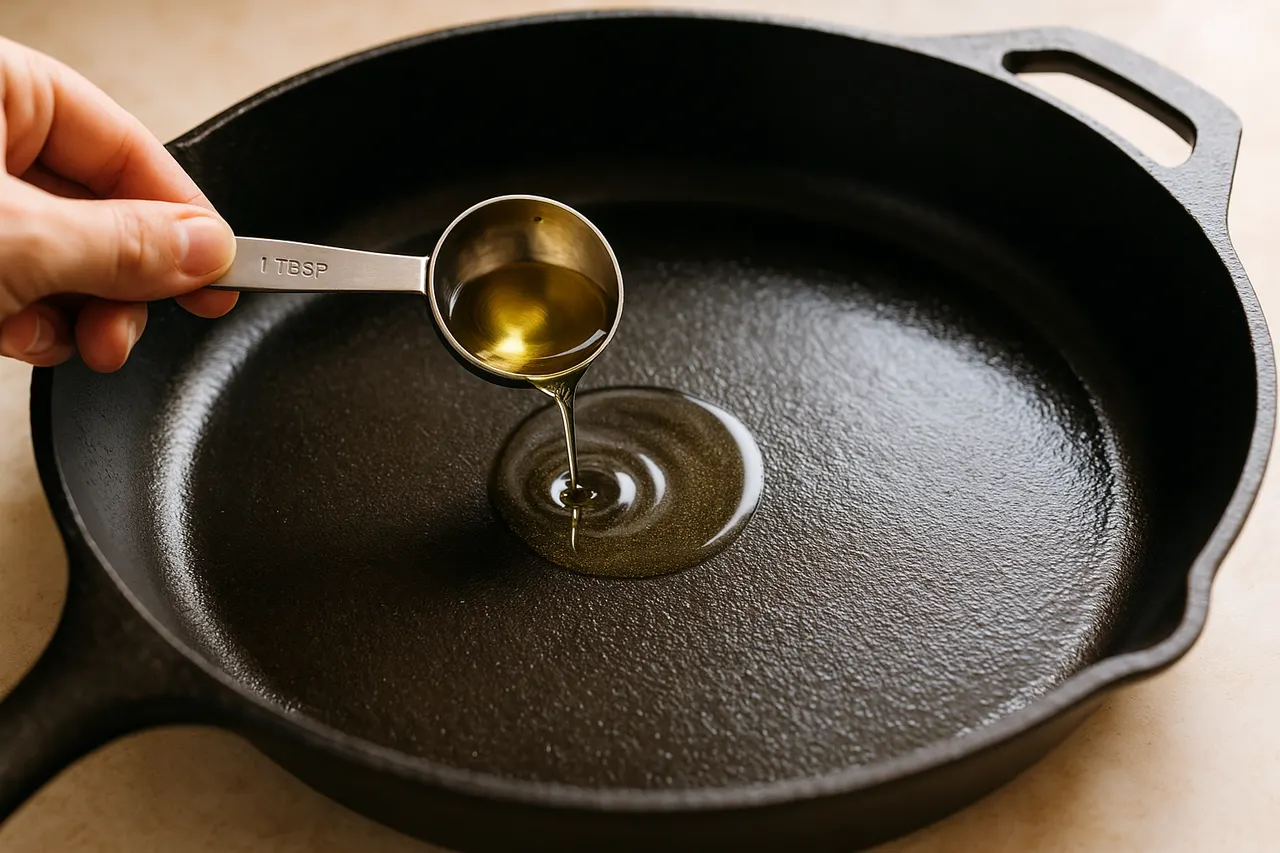 How to sear a steak to get a perfect crust — Step 5: Add high-smoke-point oil