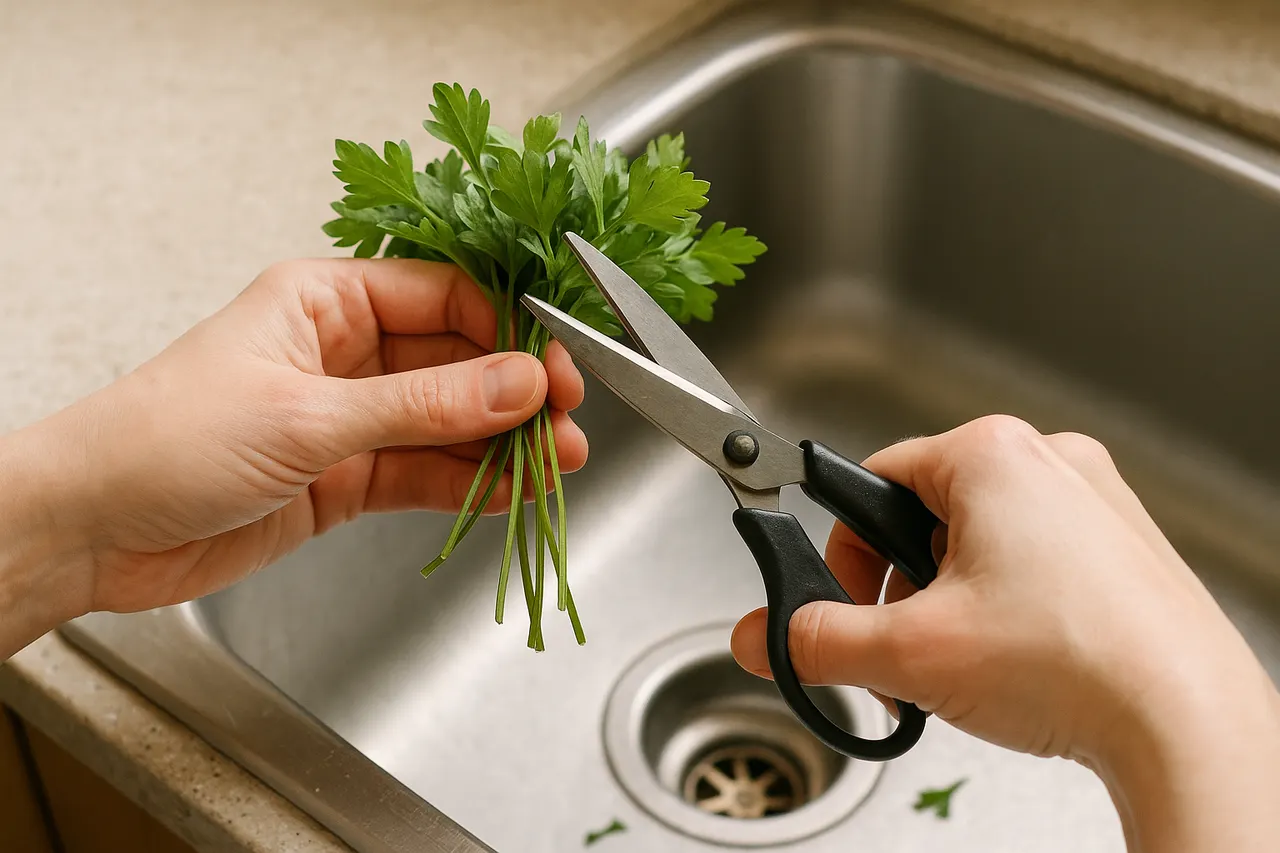How to store fresh herbs to keep them longer — Step 2: Trim stems cleanly