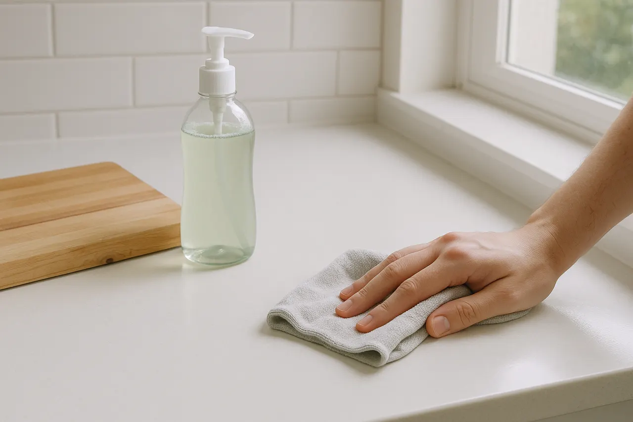 How to thaw frozen meat safely and quickly — Step 6: Keep workspace and tools sanitary