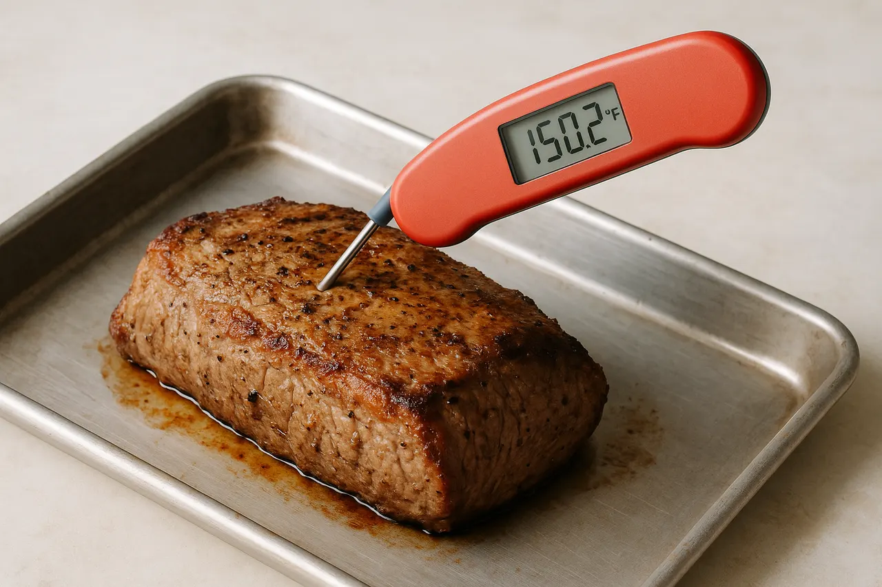 How to thaw frozen meat safely and quickly — Step 7: Check doneness with a thermometer